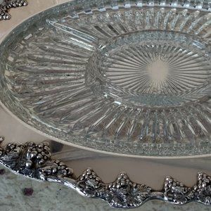 Vintage Silver Vegetable / Charcuterie Tray